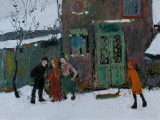 Gogi Chagelishvili<br />
Winter<br />
Canvas oil, <br />
38 X 28 cm<br />
