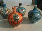 Lali Kutateladze<br />
Vases<br />
Porcelain pigment glazes luster <br />
120 GEL<br />
<br />
